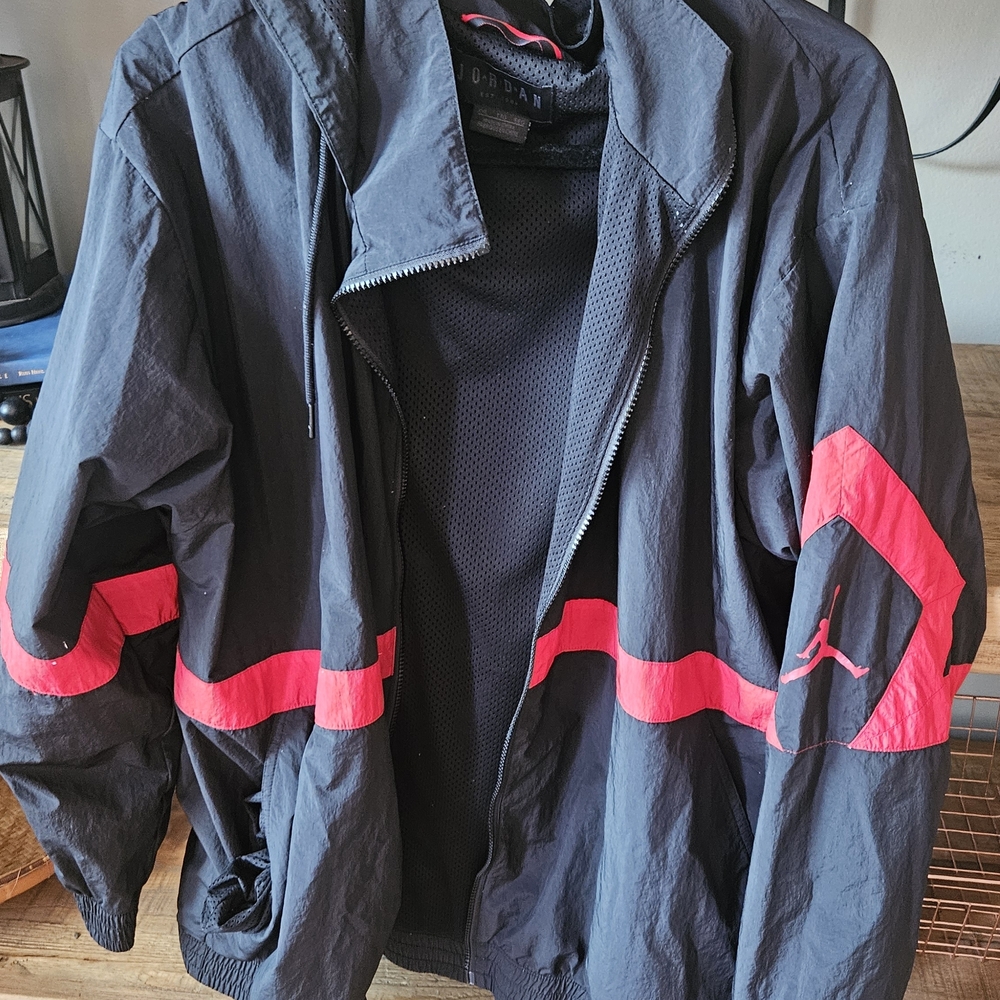 Jordan Black and Red Windbreaker Jacket